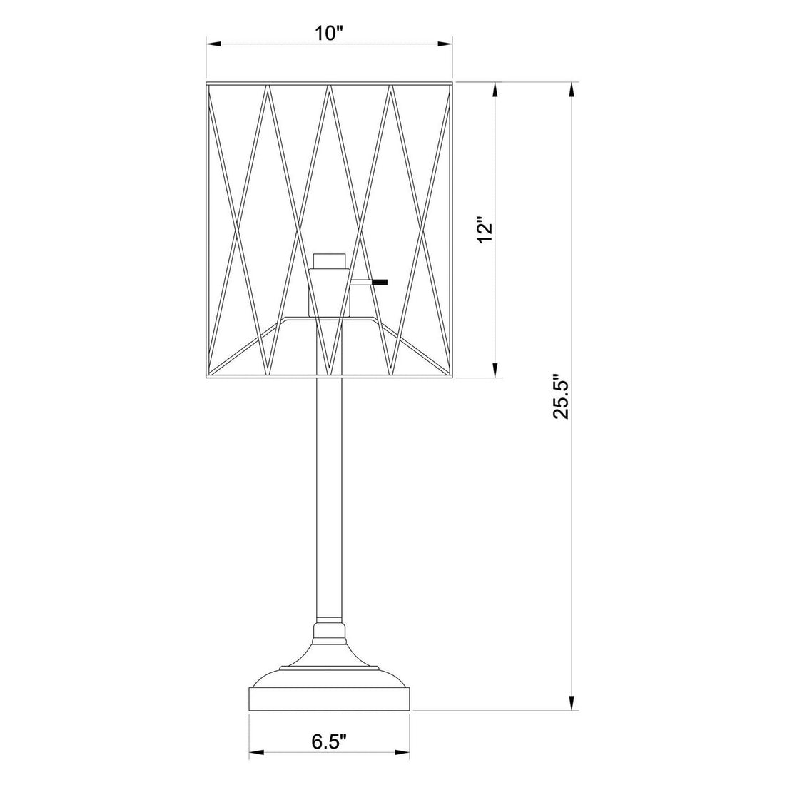 Mayfield Metal Slender Torch Table Lamp Black 920197