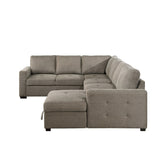 (3/3) 3-Piece Sectional with Right Chaise and Hidden Storage 9206BR*33LRC