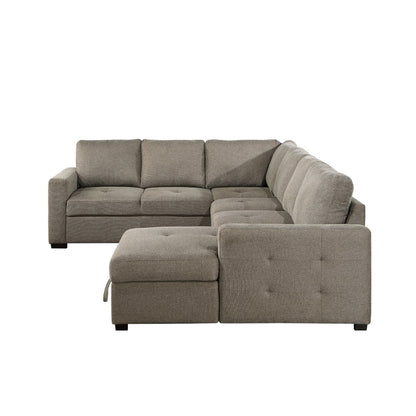 (3/3) 3-Piece Sectional with Right Chaise and Hidden Storage 9206BR*33LRC