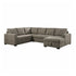 (3/3) 3-Piece Sectional with Right Chaise and Hidden Storage 9206BR*33LRC