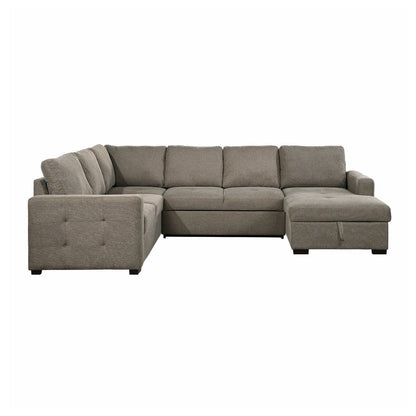 (3/3) 3-Piece Sectional with Right Chaise and Hidden Storage 9206BR*33LRC