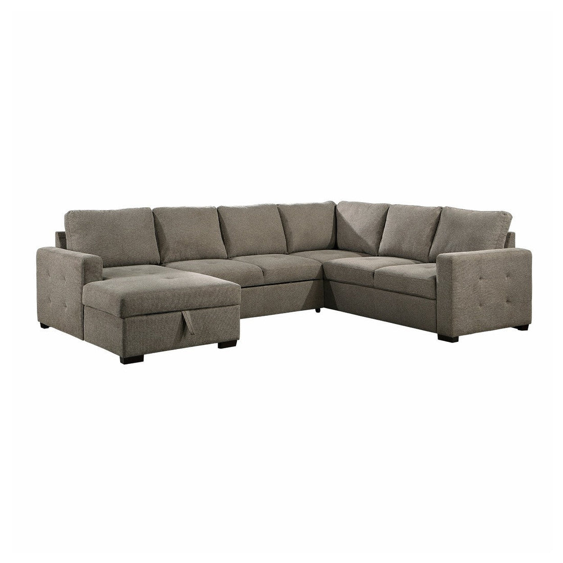 (3/3) 3-Piece Sectional with Left Chaise and Hidden Storage 9206BR*3LC3R
