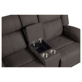 Power Double Reclining Love Seat with Center Console 9207CHC-2PW