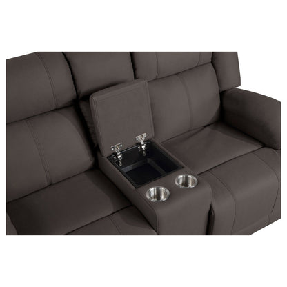 Power Double Reclining Love Seat with Center Console 9207CHC-2PW