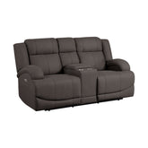 Power Double Reclining Love Seat with Center Console 9207CHC-2PW