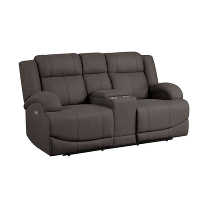 Power Double Reclining Love Seat with Center Console 9207CHC-2PW