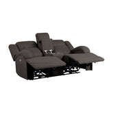 Power Double Reclining Love Seat with Center Console 9207CHC-2PW