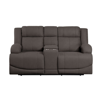 Power Double Reclining Love Seat with Center Console 9207CHC-2PW