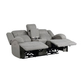 2pc Set: Sofa, Love 9207GRY*2PW