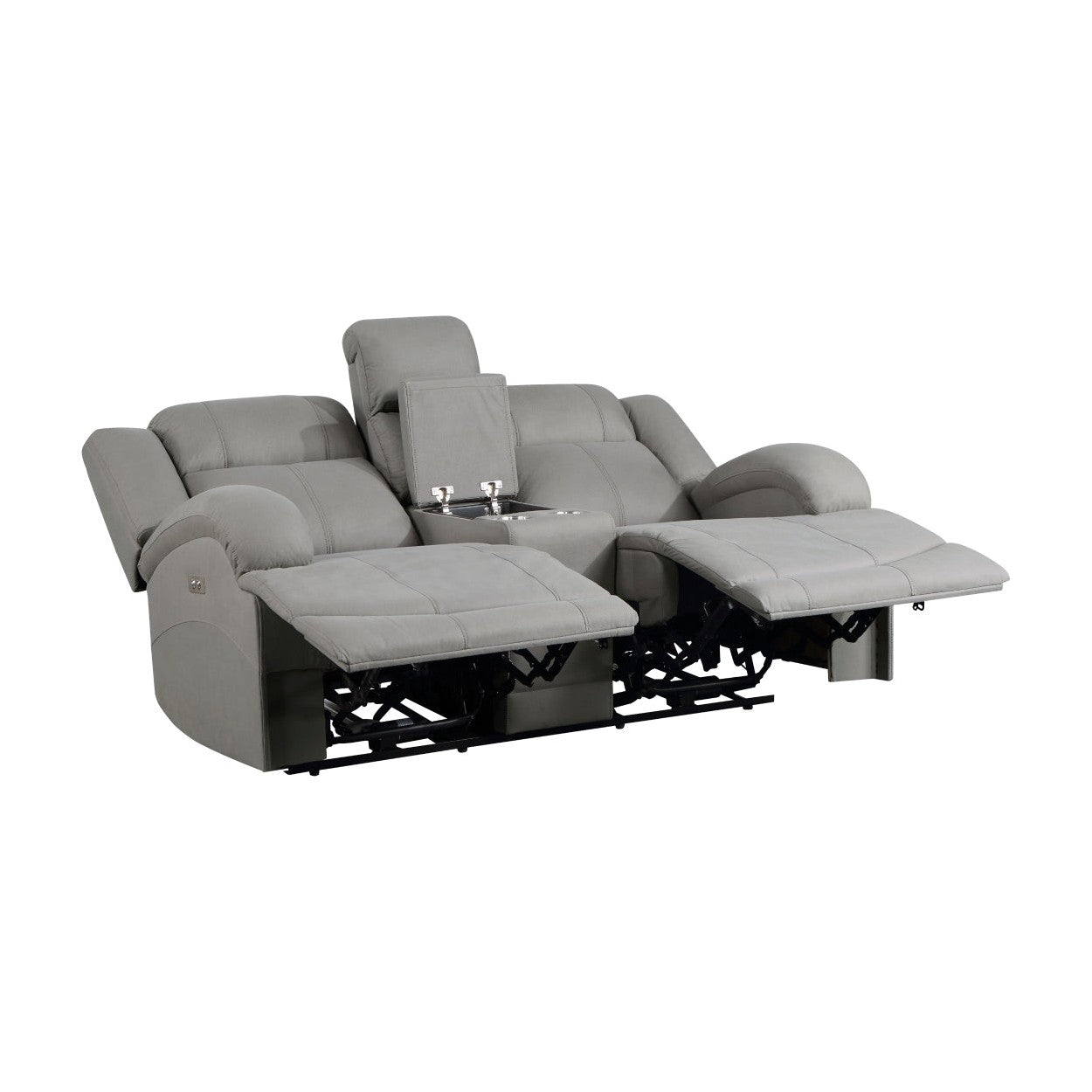 2pc Set: Sofa, Love 9207GRY*2PW