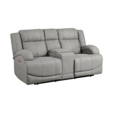 2pc Set: Sofa, Love 9207GRY*2PW