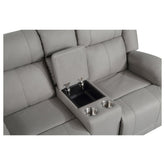 2pc Set: Sofa, Love 9207GRY*2PW