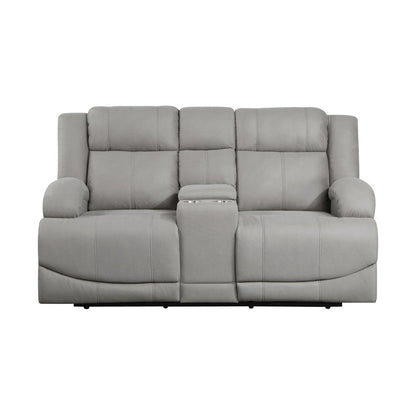 2pc Set: Sofa, Love 9207GRY*2PW