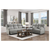 2pc Set: Sofa, Love 9207GRY*2PW