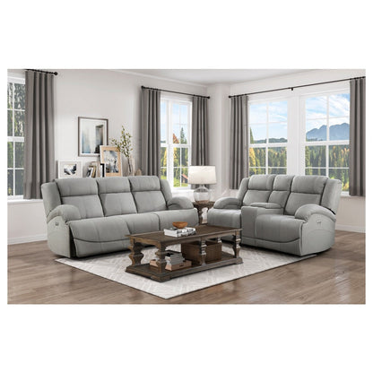 2pc Set: Sofa, Love 9207GRY*2PW