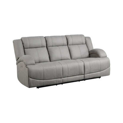 Power Double Reclining Sofa 9207GRY-3PW