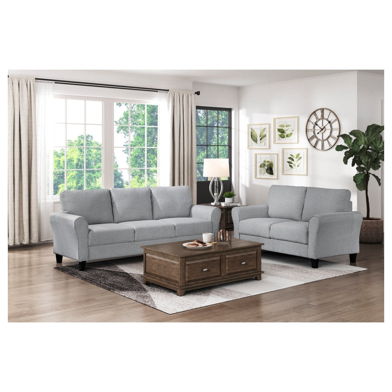 GRAY Sofa (USE CARTON 9209SN-3) 9209DG-3