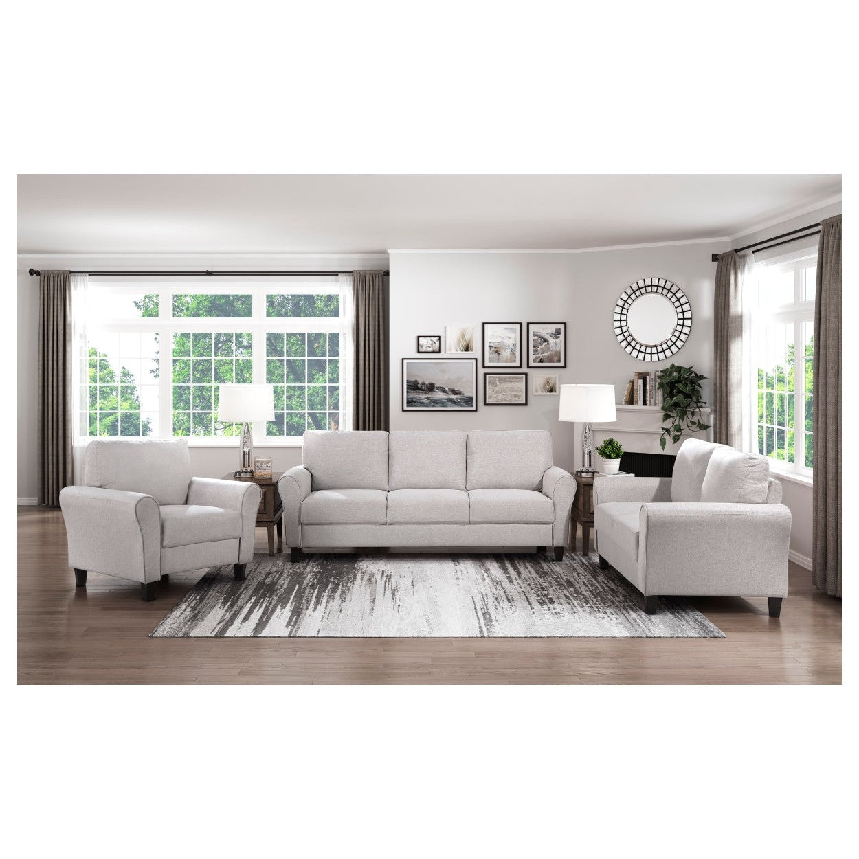 2pc Set: Sofa, Love 9209SN*2