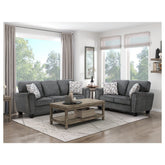 Sofa with 2 pillows 9214GY-3