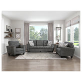 2pc Set: Sofa, Love 9214GY*2