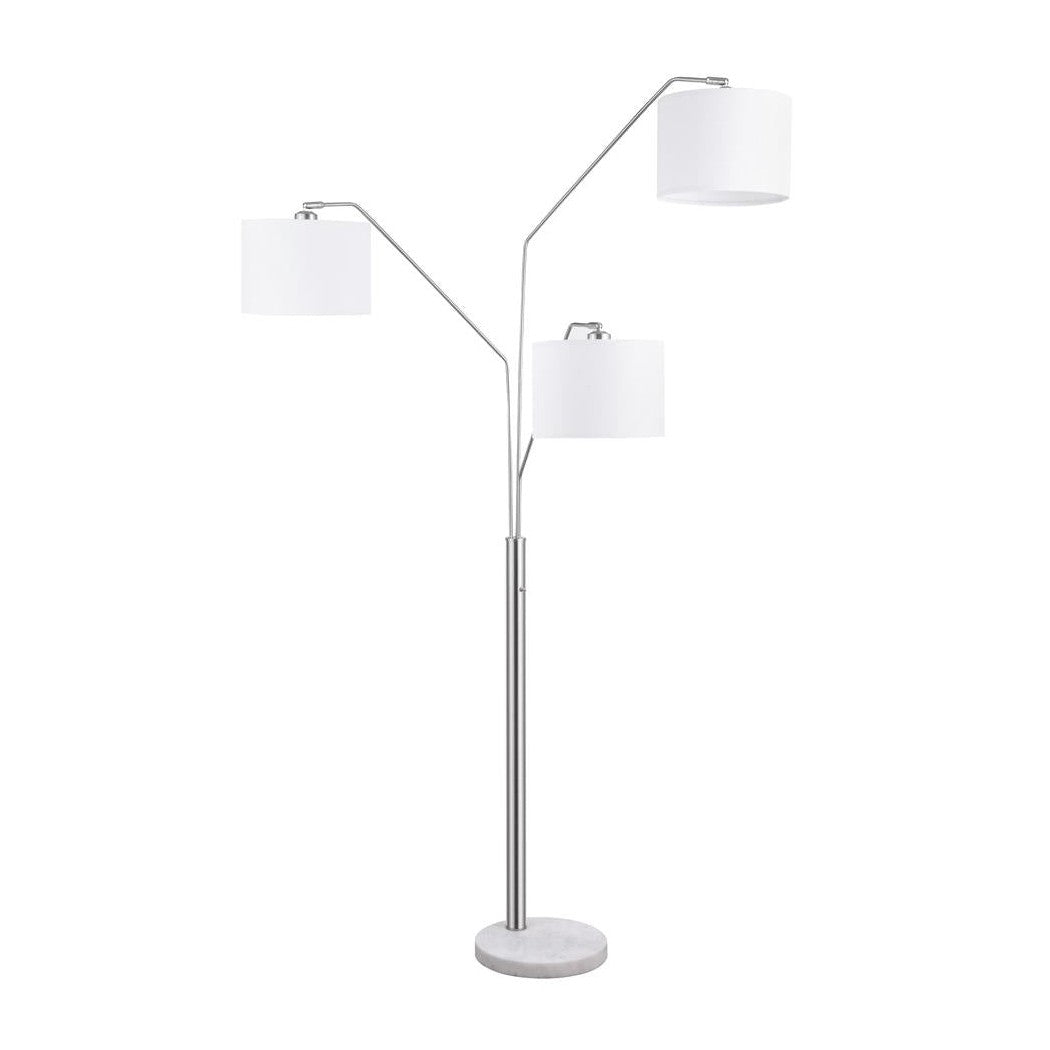 Jirou Trio Drum Shade Floor Lamp Stain Nickel 923238