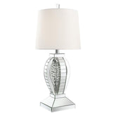 Klein Table Lamp with Drum Shade White and Mirror 923287