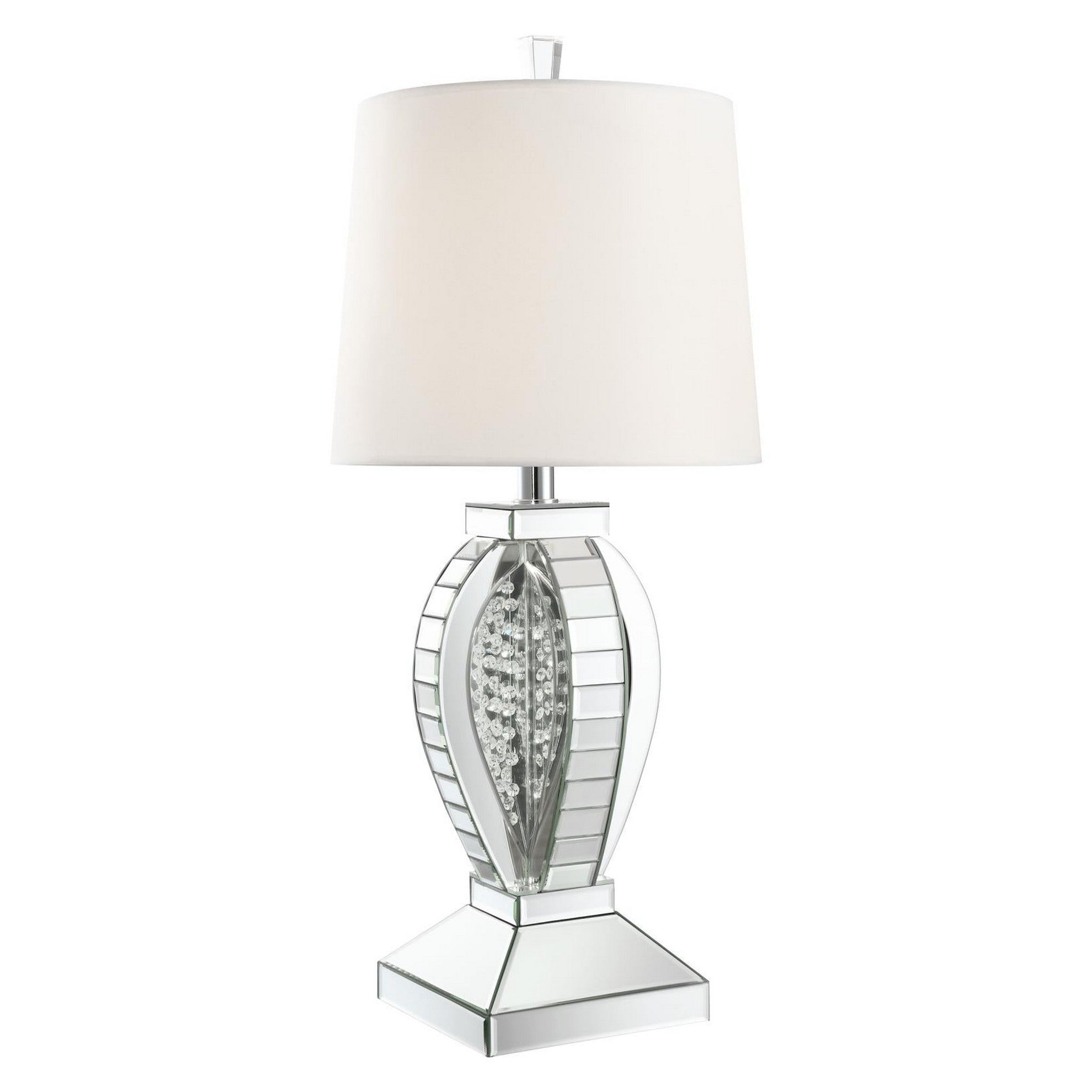 Klein Table Lamp with Drum Shade White and Mirror 923287