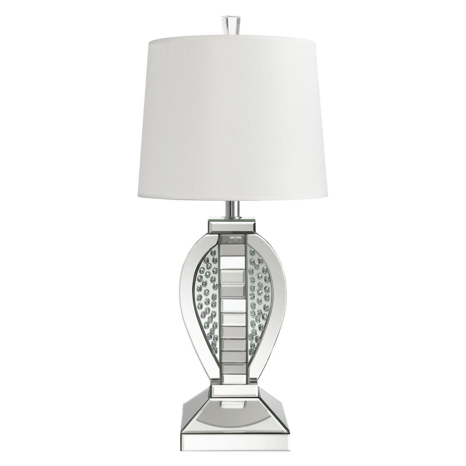 Klein Table Lamp with Drum Shade White and Mirror 923287