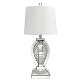 Klein Table Lamp with Drum Shade White and Mirror 923287