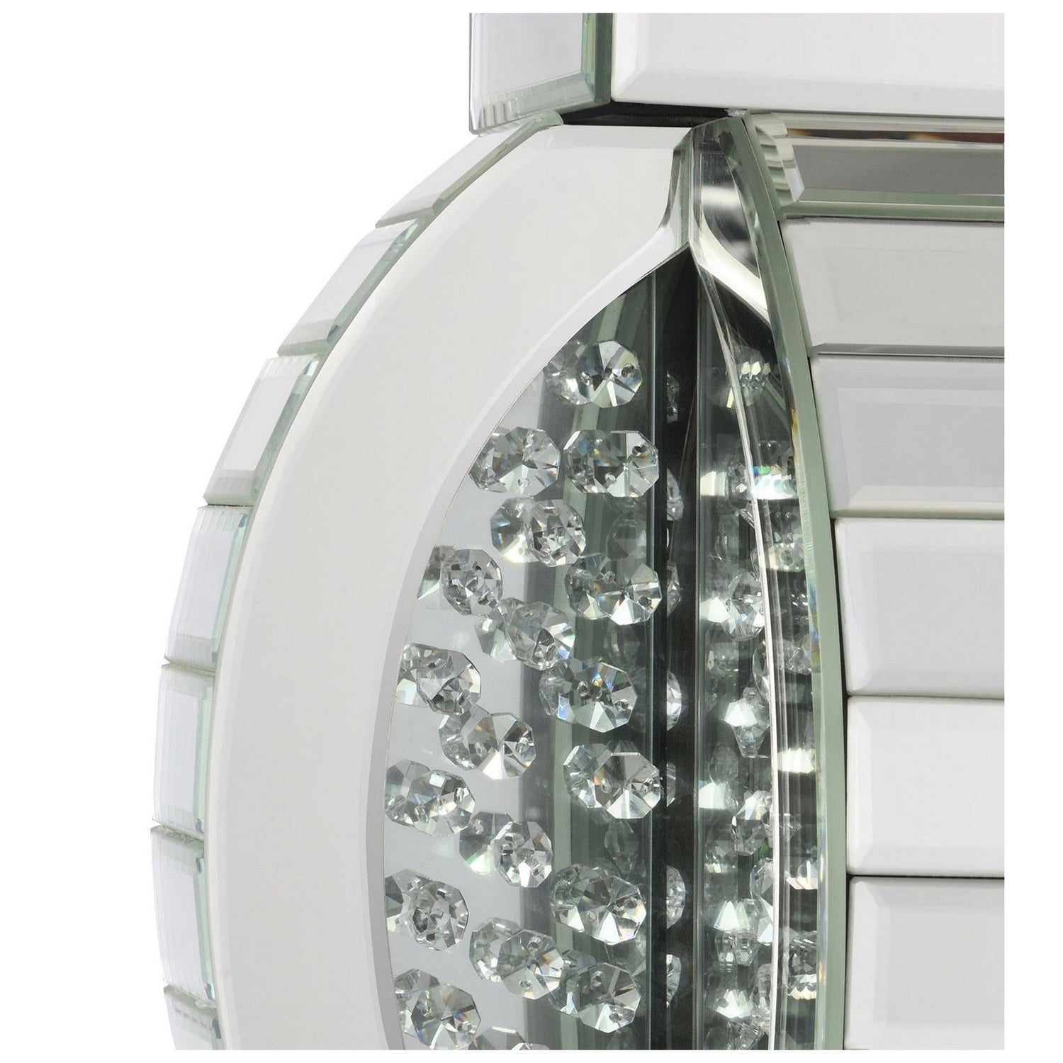 Klein Table Lamp with Drum Shade White and Mirror 923287