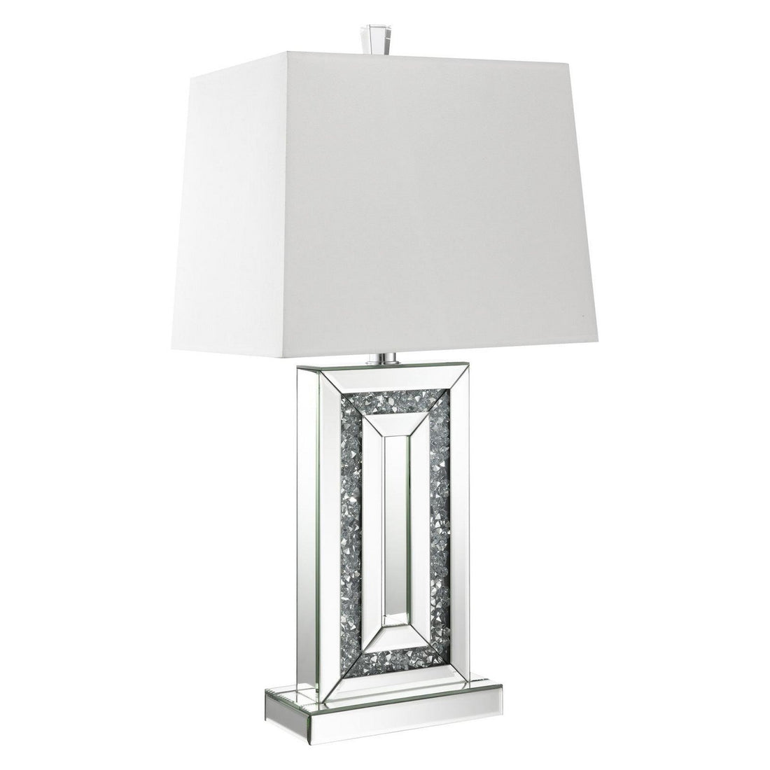 Ayelet Table Lamp with Square Shade White and Mirror 923288
