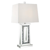 Ayelet Table Lamp with Square Shade White and Mirror 923288