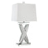 Dominick Table Lamp with Rectange Shade White and Mirror 923289