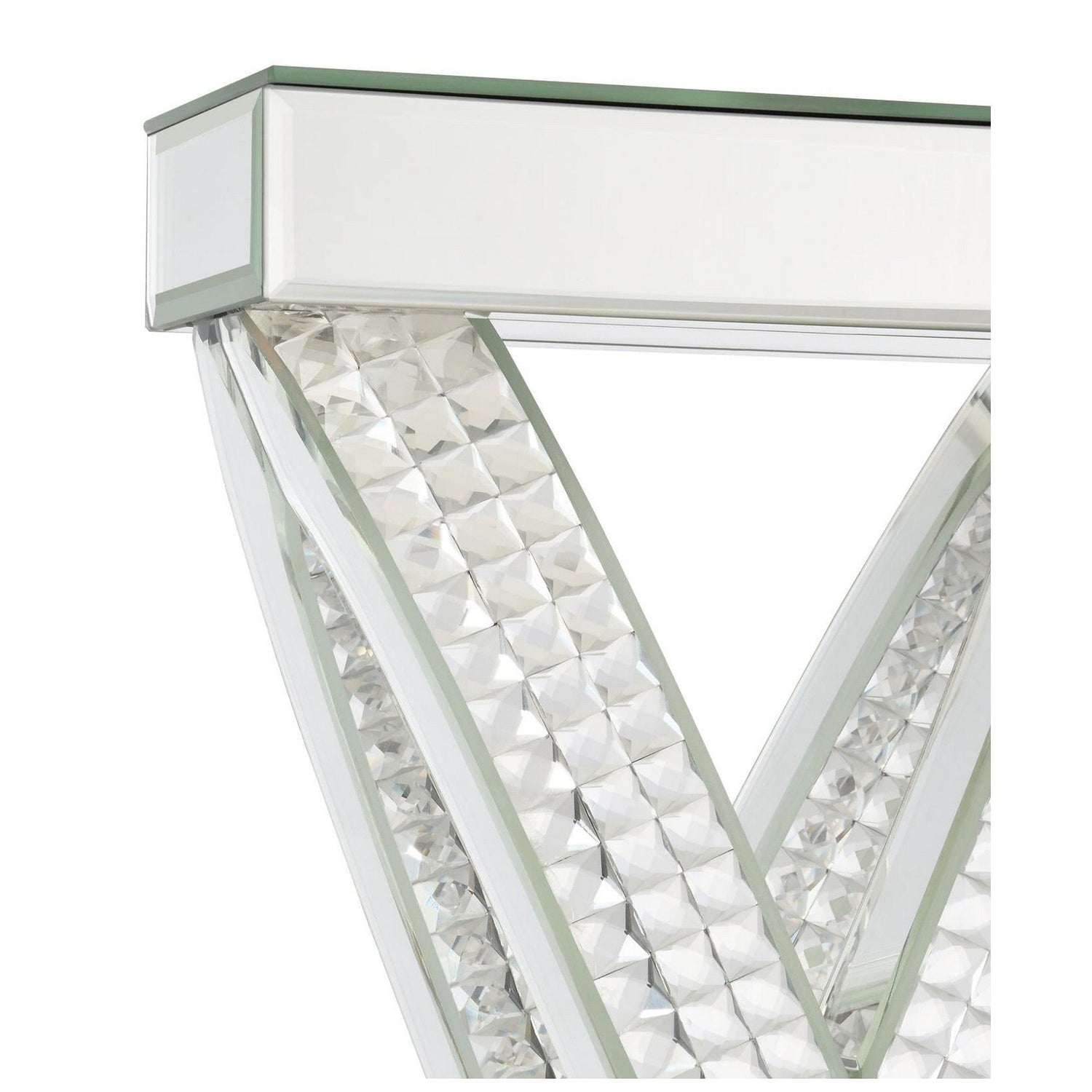 Dominick Table Lamp with Rectange Shade White and Mirror 923289