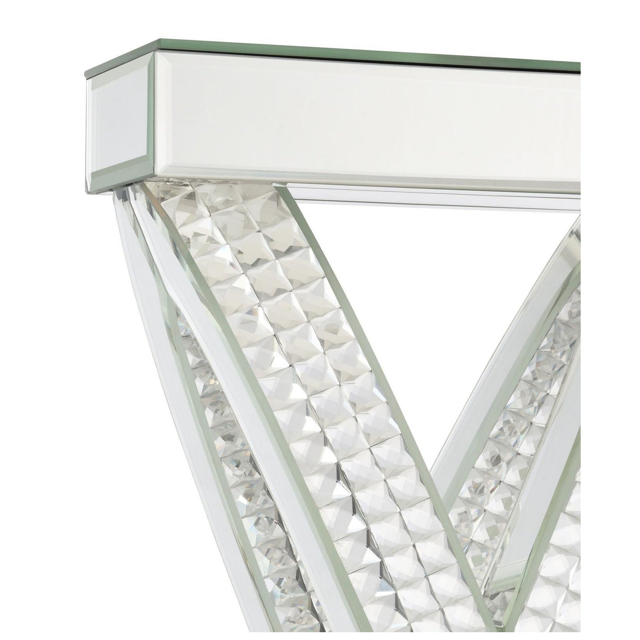 Dominick Table Lamp with Rectange Shade White and Mirror 923289