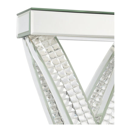 Dominick Table Lamp with Rectange Shade White and Mirror 923289