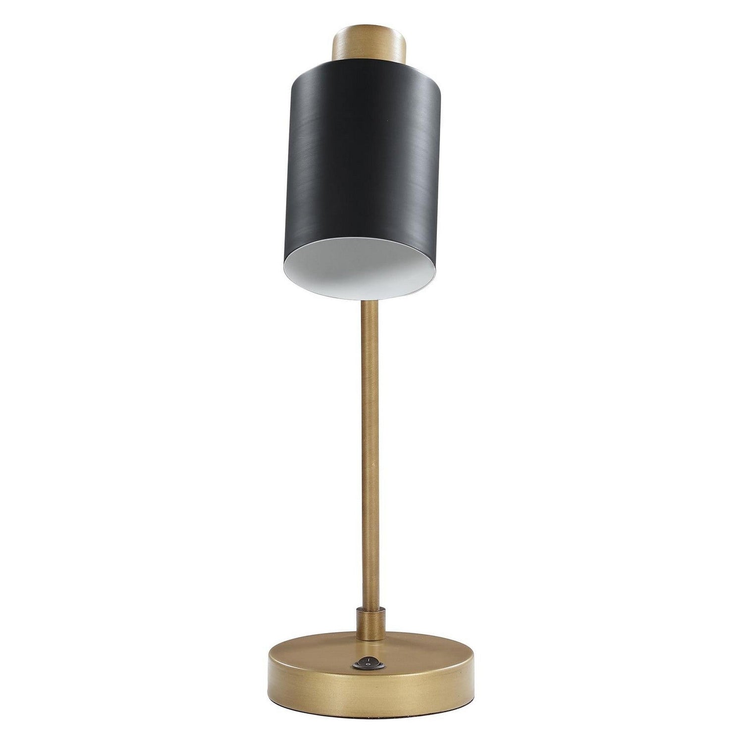Cherise Adjustable Shade Table Lamp Antique Brass and Matte Black 923303