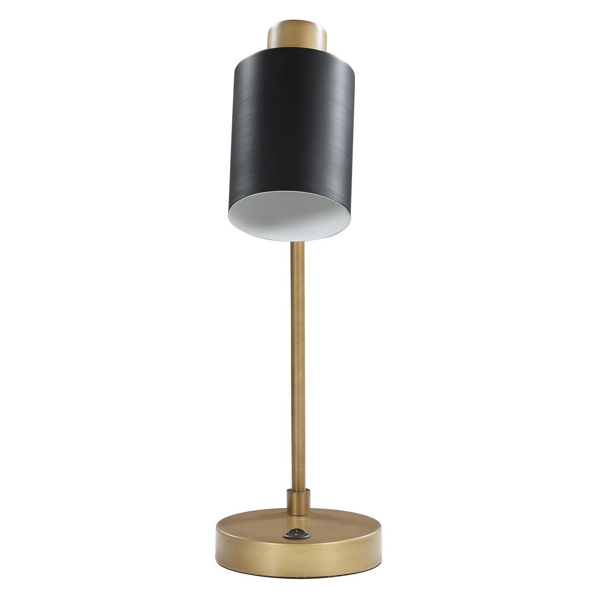 Cherise Adjustable Shade Table Lamp Antique Brass and Matte Black 923303