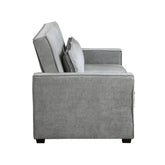 SOFA W/ PULL-OUT BED(CLICK-CLACK BACK), GRAY 9238GY-3CL