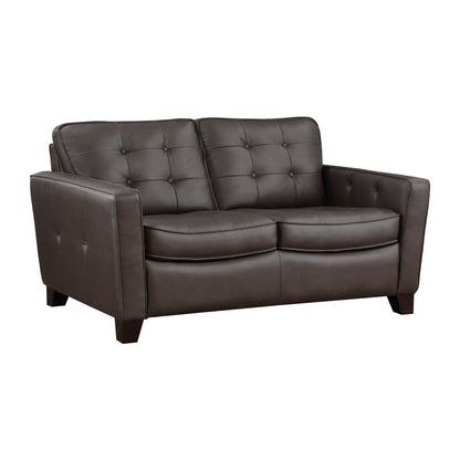 2pc Set: Sofa, Love 9266BRW*2