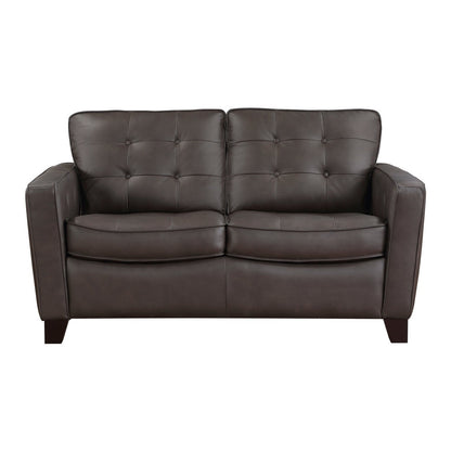 2pc Set: Sofa, Love 9266BRW*2
