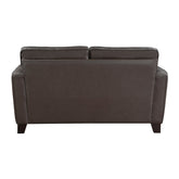 2pc Set: Sofa, Love 9266BRW*2