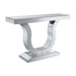 Saanvi Console Table with U-shaped Base Clear Mirror 930010