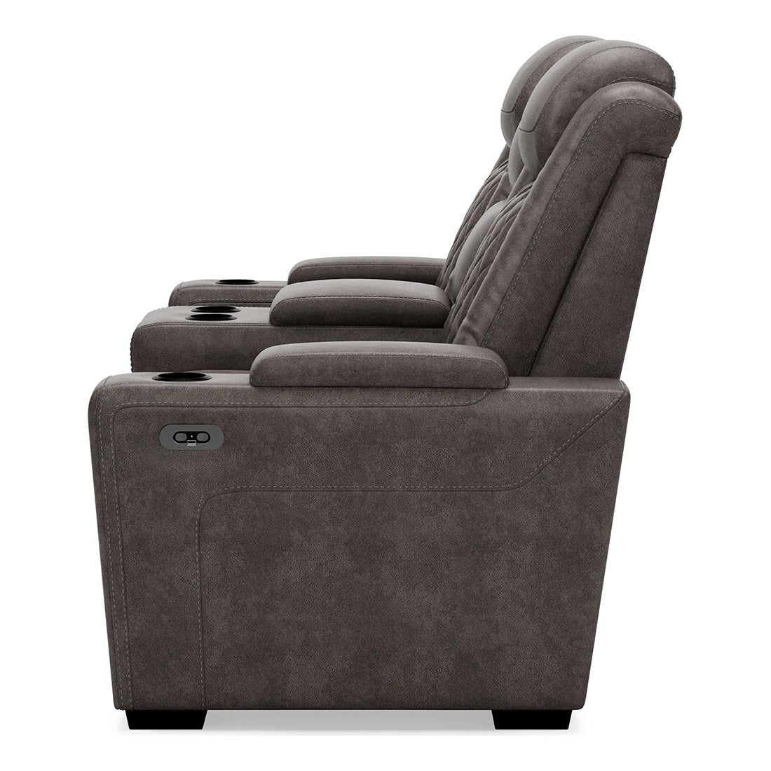 HyllMont Power Reclining Loveseat with Console Ash-9300318