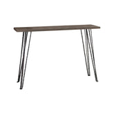 Neville Rectangular Console Table Concrete and Black 930050