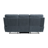 Double Reclining Sofa with Drop-Down Cup Holders 9301BUE-3