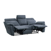 Double Reclining Sofa with Drop-Down Cup Holders 9301BUE-3