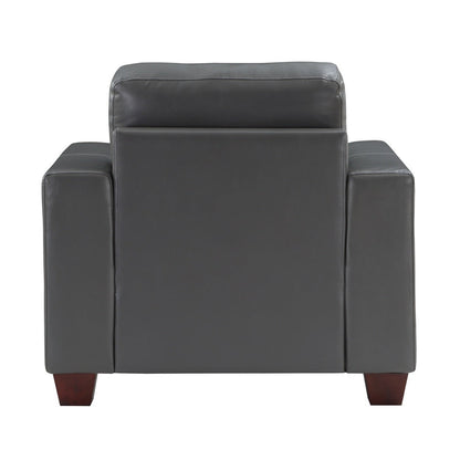CHAIR, GRAY LEATHR GEL MATCH 9309GY-1