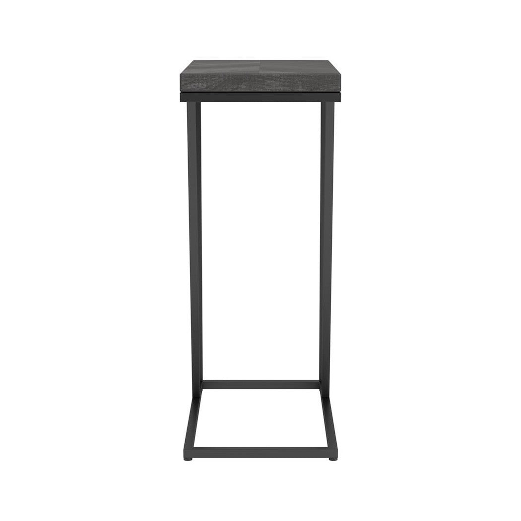 Sergio Chevron Rectangular Accent Table Rustic Grey 931146