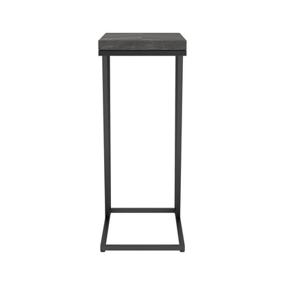Sergio Chevron Rectangular Accent Table Rustic Grey 931146